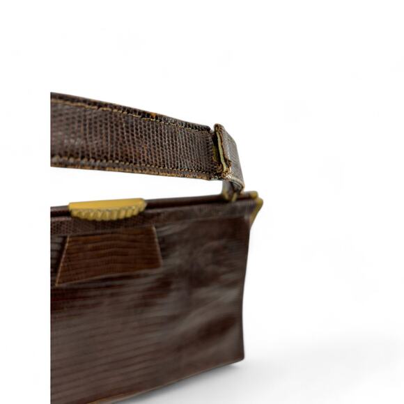 Vintage 1950s Lesco Genuine Alligator Leather Handbag - Picture 10 of 16